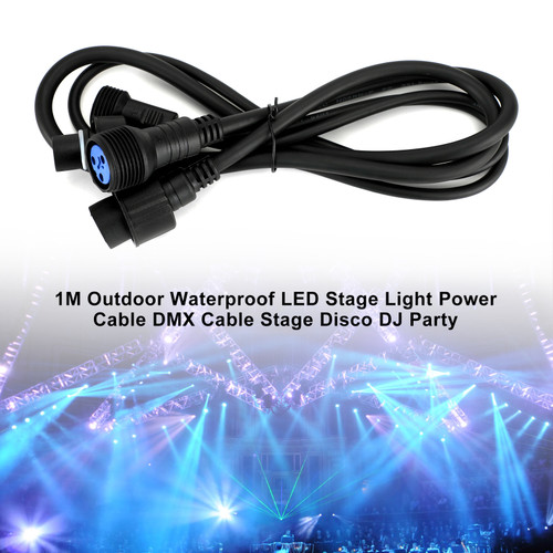 1M Outdoor Waterproof LED Stage Light Power Cable DMX Cable Stage Disco DJ Party