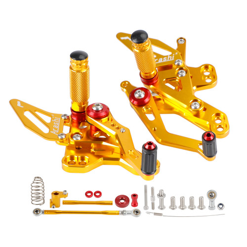 CNC Aluminum Rearsets Footpegs Gold Fits Honda CB CBR 650 R 650 F 2019-2023