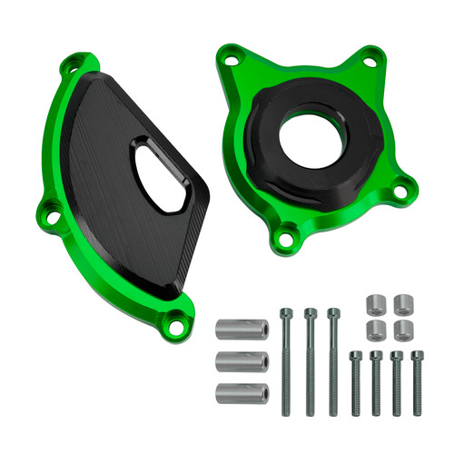 Plastic Engine Protector Covers Slider Green For Kawasaki Z900 Rs Cafe 2017-2023