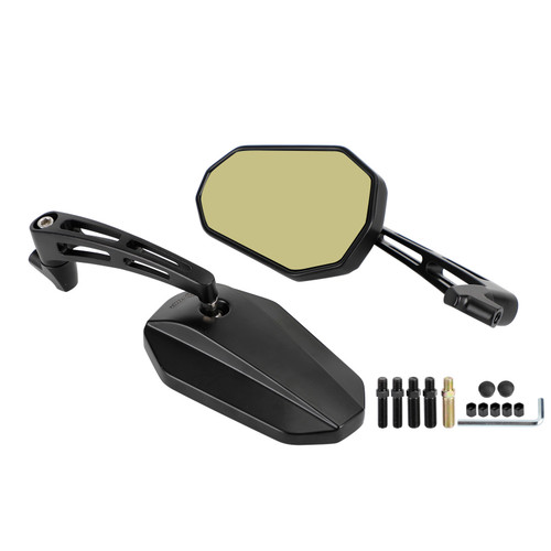 Rearview Mirrors Yellow Glass For Yamaha MT-09 MT09 XSR900 MT-03