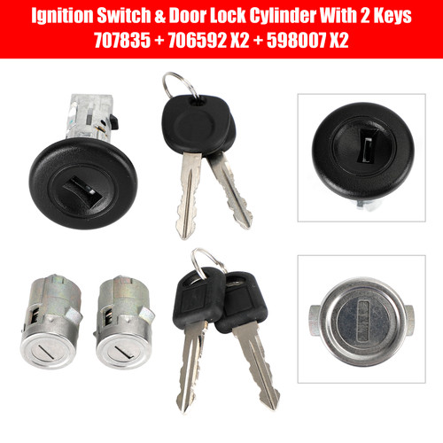 Ignition Switch & Door Lock Cylinder With 2 Keys For Chevy GMC 2003-2006