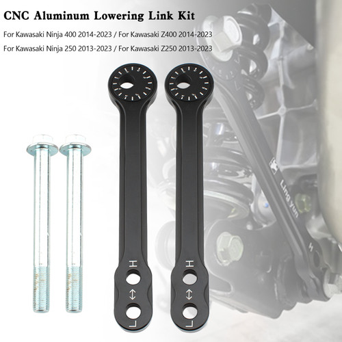 CNC Aluminum Lowering Link Kit 40mm For Kawasaki Ninja 400 250 Z400 Z250 13-23