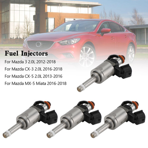 4PCS Fuel Injectors PE01-13-250C Fit Mazda 3 CX-3 CX-5 2.0 2012-18 PE01-13250B