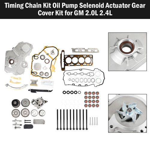 2007-2009 SATURN AURA 2.4L Timing Chain Kit Oil Pump Selenoid Actuator Gear Cover Kit