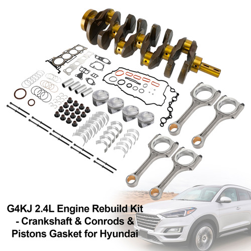 2011-2016 Hyundai Sonata 4-Door 2.4L G4KJ 2.4L Engine Rebuild Kit - Crankshaft & Conrods & Pistons Gasket