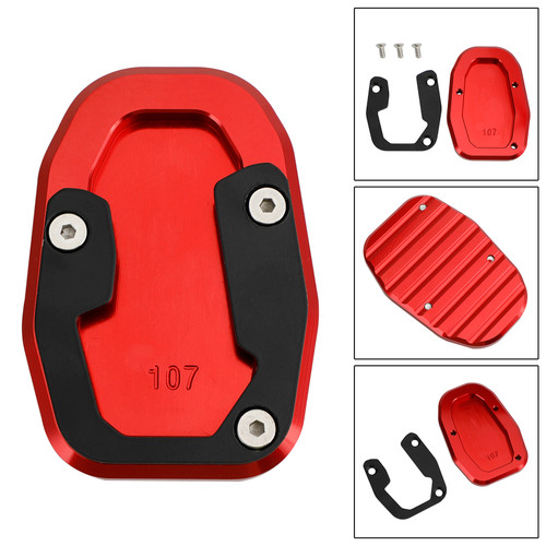 Kickstand Enlarge Plate Pad fit Ducati DESERT X 2022-2023 RED