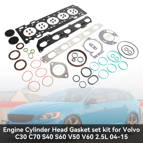 Engine Cylinder Head Gasket set kit for Volvo C30 C70 S40 S60 V50 V60 2.5L 04-15