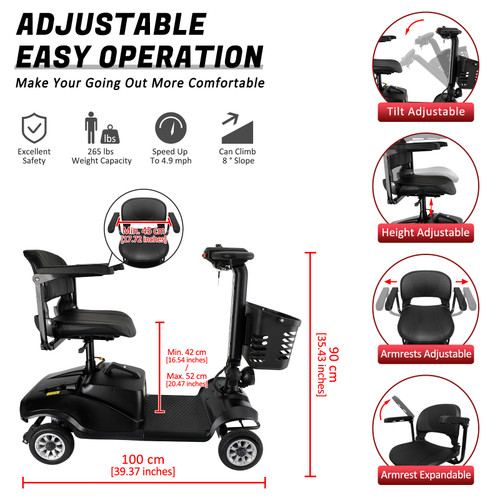 Seniors Electric Mobility Scooter Electric Powered Wheelchair B