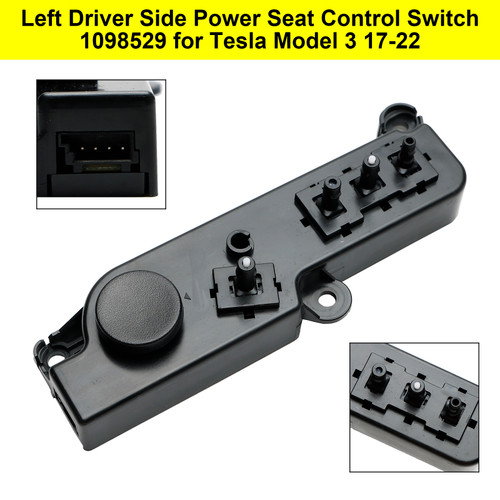 Left Driver Side Power Seat Control Switch 1098529 for Tesla Model 3 17-22