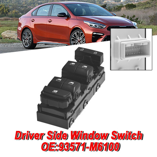 Driver Side Door Power Window Switch for Kia Forte 2019-2021 93571-M6100