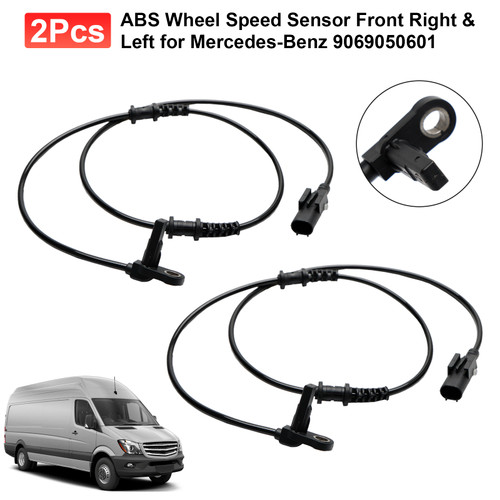 2Pcs ABS Wheel Speed Sensor Front Right & Left for Mercedes-Benz 9069050601
