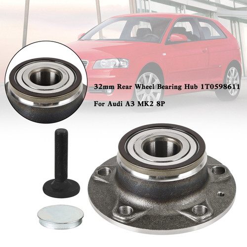 32mm Rear Wheel Bearing Hub 1T0598611 For Audi A3 MK2 8P