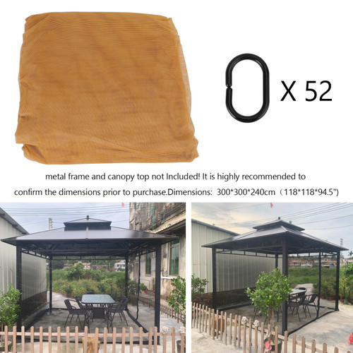 Outdoor Tent Anti-Mosquito Net Four-Corner Garden Courtyard Gazebo Net Cloth