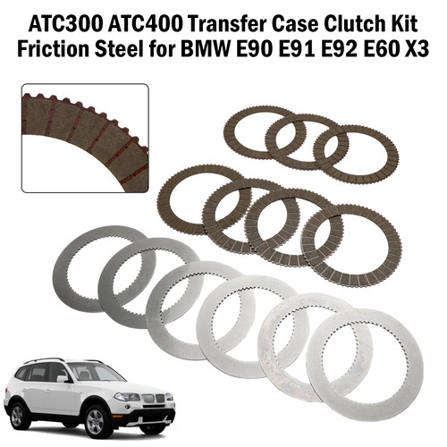 ATC300 ATC400 Transfer Case Clutch Kit Friction Steel for BMW E90 E91 E92 E60 X3