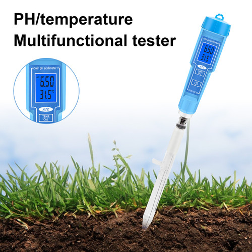 PH Meter Thermometer Pen For Food Fruit Meat Soil Lab Digital Acidity PH Tester