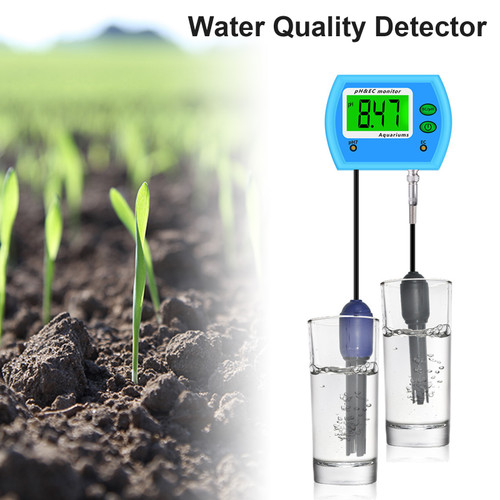 2 In 1 PH/EC Hydroponics Pond Water Detector LCD Digital Water Quality Meter