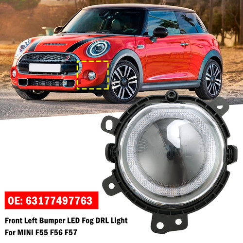 LED Front Left Fog Light Lamp 63177497763 For BMW Mini F55 F56 F57 Clubman F54