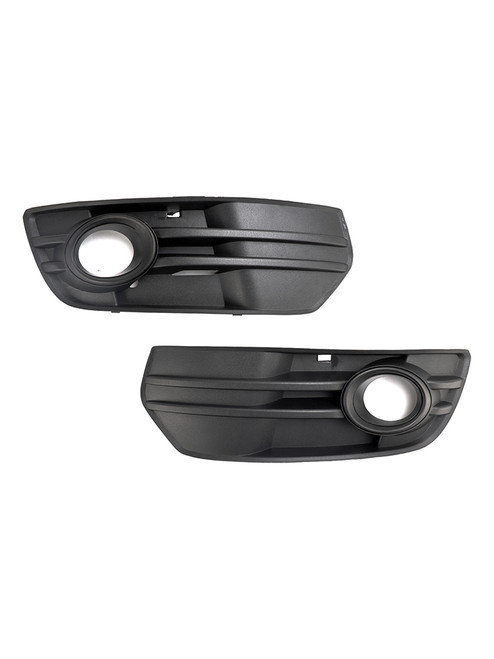 Autoelements Front Bumper Fog Light Cover Trims (Set Of 2) For 2009-2011 Honda Civic Sedan - Black