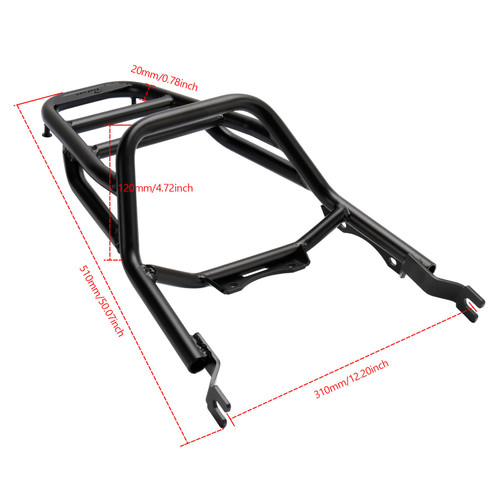 Rear Luggage Rack Black Carrier Support For Honda ST125 Dax 2022 2023