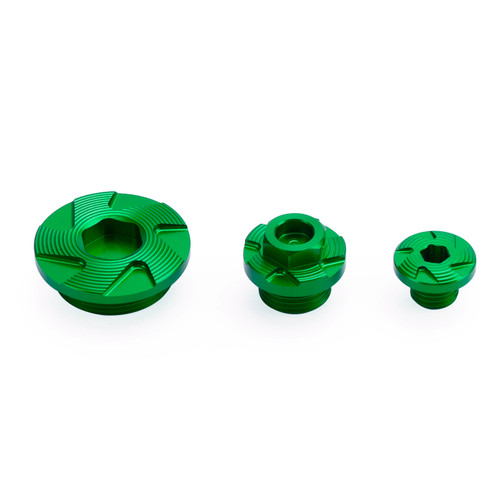 Green Billet Engine Plug Kit For Kawasaki KX250 KX250F KX450 KX450F 2009-2020