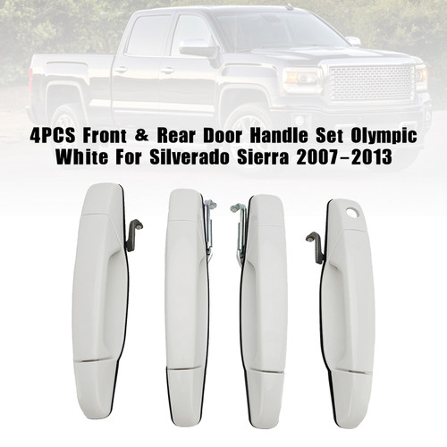 84053446 2007-2013 Cadillac Escalade Base 2007-2012 Chevrolet Avalanche 4PCS Front & Rear Door Handle Set Olympic White