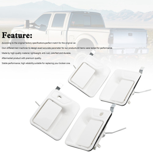 4PCS Exterior Door Handle For Ford Super Duty F250 F350 1999-2016 4PCS Exterior Door Handle For Ford Super Duty F250 F350 1999-2016