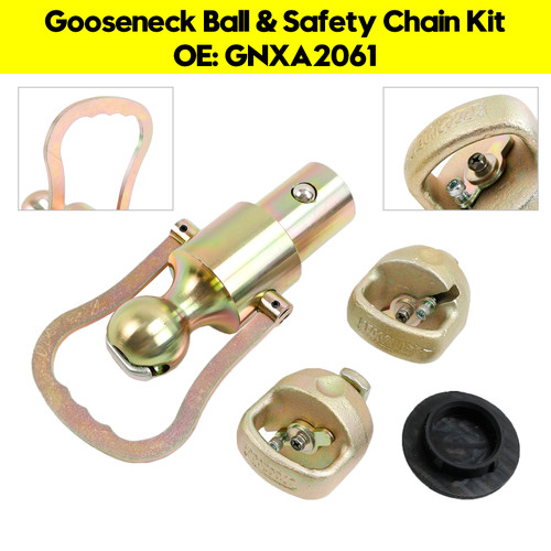 Gooseneck Ball & Safety Chain Kit GNXA2061 for Ford for GM for Nissan Trucks