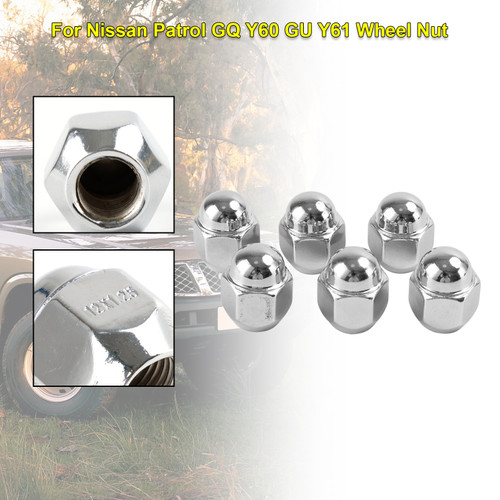 6PCS Chrome Wheel Nut Fit Nissan Patrol GQ Y60 GU Y61 Fit Ford Maverick 6PCS Chrome Wheel Nut Fit Nissan Patrol GQ Y60 GU Y61 Fit Ford Maverick