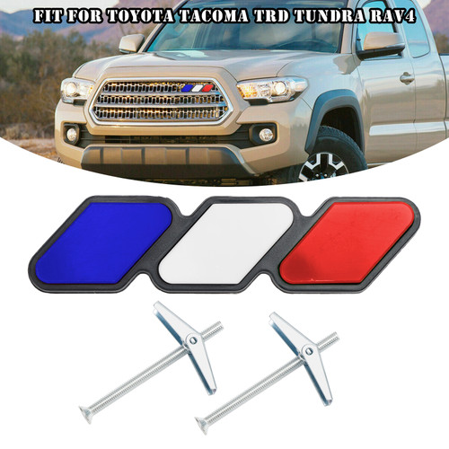 Tri-Color Grille Badge Emblem Car Accessories for Toyota Tacoma TRD Tundra RAV5 C