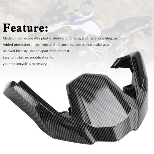 Carbon Mudguard Extension Beak Nose For BMW R1200 R1250 GS Adventure 2014-2022