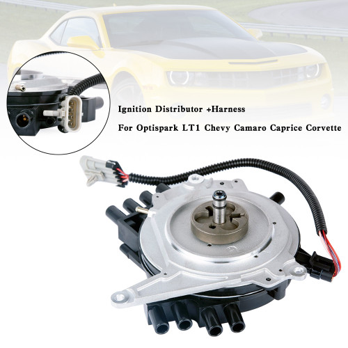 Ignition Distributor +Harness For Optispark LT1 Chevy Camaro Caprice Corvette
