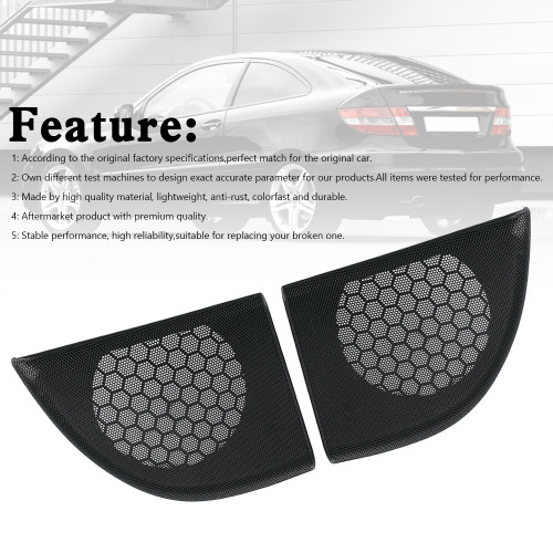 2x Door Speaker Cover For Mercedes For Benz C Class W203 Coupe /CLC 2008-2011