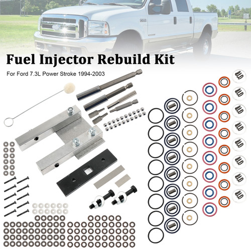 Injector Rebuild Kit Fit 7.3L Power Stroke 94-03 W/Vice Clamp And Tools Spring