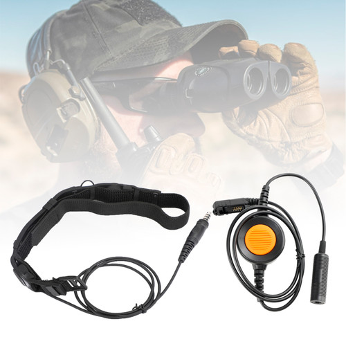 Tactical Throat Tube Mic 7.1mm Plug Headset For XPR3300/3500 XIRP6600/P6620