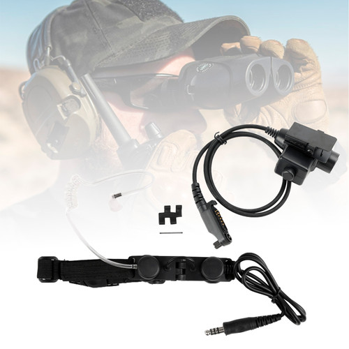 Z-Tactical Throat Mic Adjustable Headset For Hytera PD600 PD602 PD602g PD605