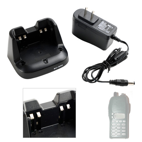 BC-240 Charger BP-298 Battery Fast Rapid Dock Charger for ICOM V86 U86 US Plug