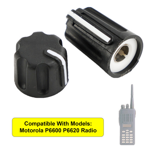 1Set Volume Control & Channel Selector Knob Cap For Motorola P6600 P6620 Radio