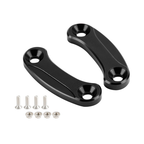 Black mirror delete blanking block off plates fits Kawasaki ZX-10R
