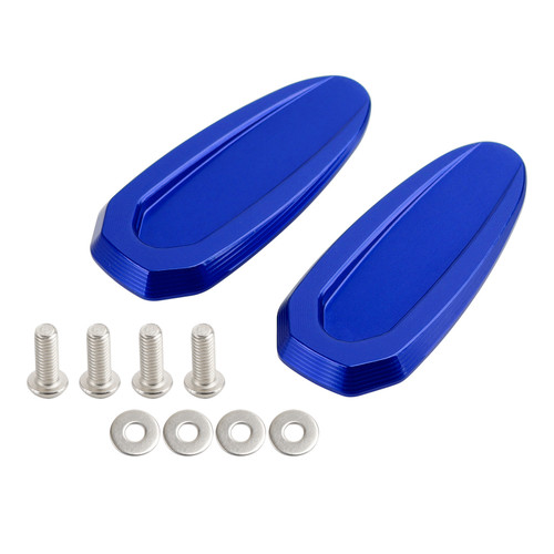 Blue mirror delete blanking block off plates fits BMW S 1000 RR 2020-2023