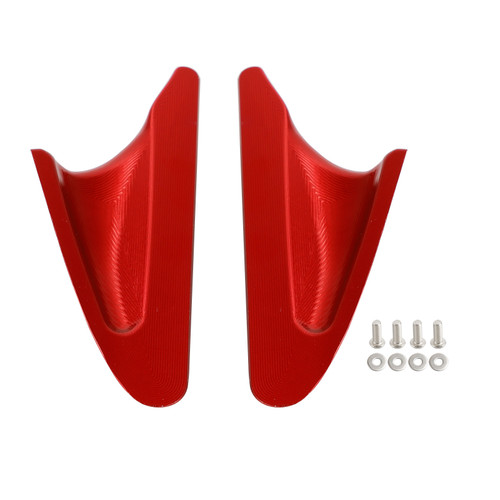 Red mirror delete blanking block off plates fits Ducati Panigale 1199 899 12-15