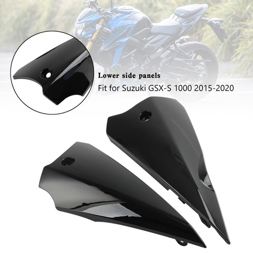 Upper Belly Pan Panels lower side Fairing For Suzuki GSX-S 1000 2015-2020 Black