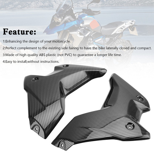 Side Frame Fairing Cowl Guards Radiator Cover For BMW R1250GS 2018-2023 Carbon