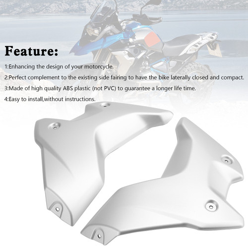 Side Frame Fairing Cowl Guards Radiator Cover For BMW R1250GS 2018-2023 Silver