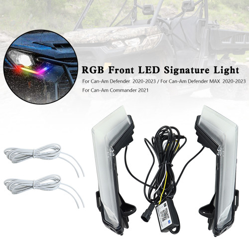 RGB Front LED Signature Light for Can-Am Commander Defender Max 2020-2023