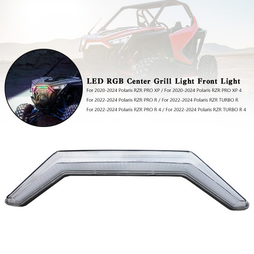 LED RGB Center Grill Light Front Accent Light For Polaris RZR PRO XP 2020-2024