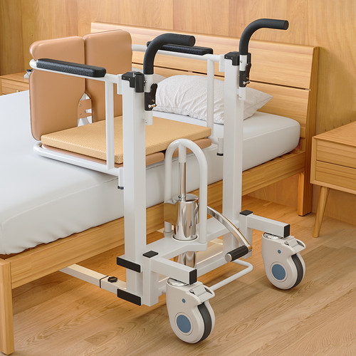 Patient Chair Hydraulic Transferred Lift Wheelchair w/180隆茫Split Seat And Table