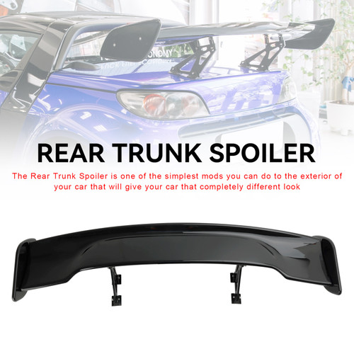 57" 145cm Universal Racing GT Style Down Force Trunk Spoiler Wing Glossy Black