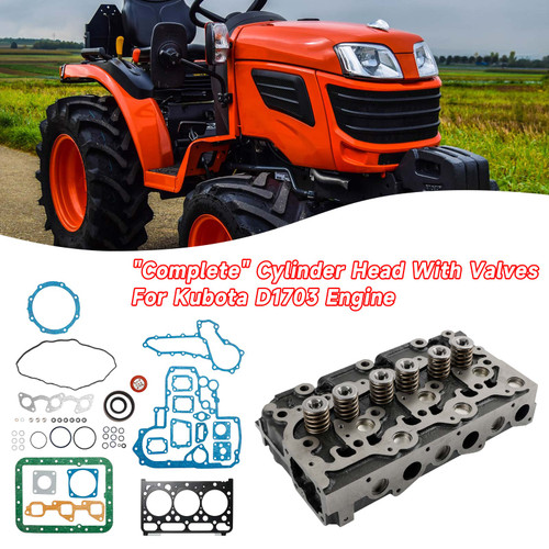 D1703 Complete Cylinder Head & Gasket For Kubota Bobcat 1A033-03043 16487-03040 D1703 Complete Cylinder Head & Gasket For Kubota Bobcat 1A033-03043 16487-03040