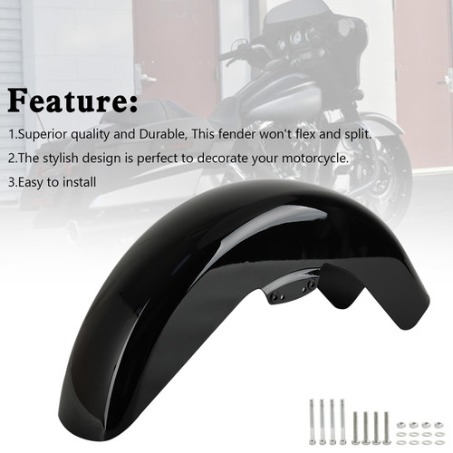 ABS Front Fender Mudguard For Touring Street Glide Road Glide 2014-2024