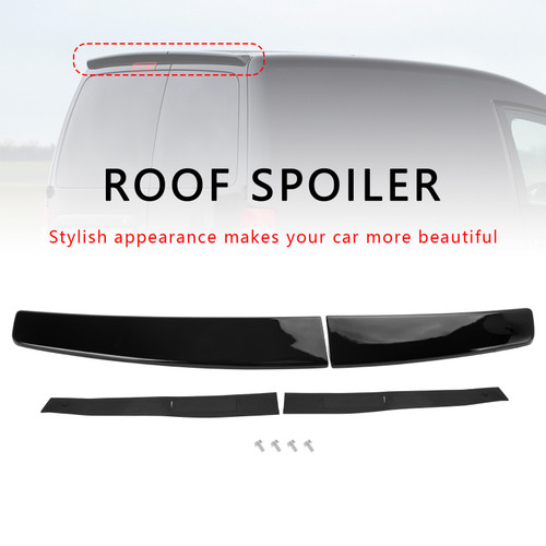 Gloss Black Rear Twin Barn Door Trunk Spoiler Fit VW Caddy Maxi 2005-2018